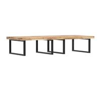 Qnhdfrt Acacia Wood Floating Vanity Top with Black Steel Brackets