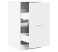 Qnhdfrt Armoire à pharmacie blanche avec 2 tiroirs, commode pour salon et cuisine, armoire d'appoint en bois, dimensions 40 x 41 x 77,5 cm