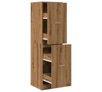 Qnhdfrt Armoire à pharmacie en chêne Artisan, 40 x 41 x 144,5 cm, commode à 4 tiroirs, armoire polyvalente en bois pour salon, cuisine et bureau