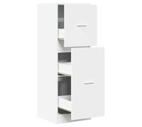 Qnhdfrt Armoire d'apothicaire blanche - 40 x 41 x 118 cm - En bois - Armoire de rangement étroite avec 3 tiroirs et extension d'armoire, armoire de cuisine, armoire d'appoint pour salon et bureau