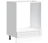 Qnhdfrt Armoire encastrable Porto de 60 cm, meuble de cuisine pour four encastrable ou micro-ondes, en bois robuste, 60 x 46 x 81,5 cm, blanc, avec pieds réglables