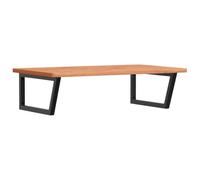 Qnhdfrt Beech Wood Floating Vanity Shelf with Black Steel Bracket