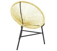 Qnhdfrt Beige PE Rattan Acapulco Outdoor Chair