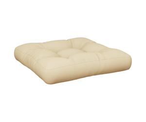 Qnhdfrt Beige Polyester Pallet Cushion, 60x60x12 cm Outdoor Seat Pad