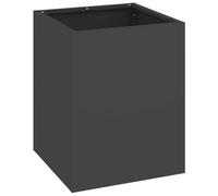 Qnhdfrt Black Cold Rolled Steel Outdoor Planter, 12.6x12.6x15.7 inches | Features an industrial chic design suitable for decorating patios, balconies, and yards to display plants.