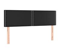 Qnhdfrt Black Faux Leather Tufted Headboard for Double Bed