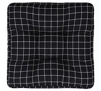 Qnhdfrt Black Plaid Pallet Cushion, 50x50x12cm Fabric Seat Pad