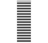 Qnhdfrt Black Zebra Roller Blind, No-Drill Day Night Shade, 85x230 cm
