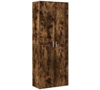 Qnhdfrt Buffet Haut Chêne Fumé 70x35x180 cm en Bois d'Ingénierie - Armoire de Rangement Stylée avec Portes pour Salon, Salle à Manger et Entrée