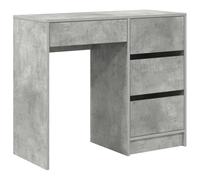 Qnhdfrt Bureau d'ordinateur en béton gris - Bureau moderne avec tiroir et étagères - Table PC peu encombrante pour bureau à domicile - Bois robuste 90 x 37,5 x 75 cm
