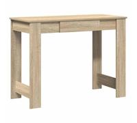 Qnhdfrt Bureau en chêne Sonoma - 100 x 45 x 75 cm - Bureau d'ordinateur compact en bois pour bureau et bureau à domicile - Table de travail stable aspect bois