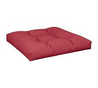 Qnhdfrt Burgundy Pallet Cushion, 80x80x12 cm Soft Fabric Seat Pad