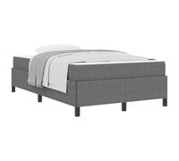 Qnhdfrt Cadre de lit avec matelas 120 x 190 cm, lit capitonné moderne gris clair avec housse en tissu, matelas à ressorts ensachés et sommier à lattes, lit simple stable pour chambre à coucher