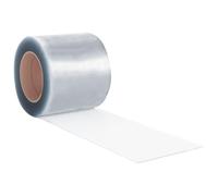 Qnhdfrt Clear PVC Strip Door Curtain Roll, 200mm x 1.6mm x 50m