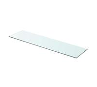 Qnhdfrt Clear Tempered Glass Slatwall Shelf, 80 x 20 cm