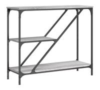 Qnhdfrt Console grise Sonoma 88,5 x 30 x 75 cm en bois avec cadre en acier, table d'appoint étroite avec espace de rangement, design moderne pour salon, couloir et chambre à coucher