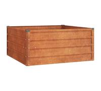 Qnhdfrt Corten Steel Raised Garden Bed, 100x100x45cm Square Metal Planter