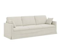 Qnhdfrt Cream Velvet 3-Seater Modular Sofa with Metal Frame