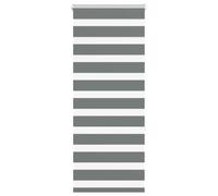 Qnhdfrt Dark Gray Polyester Zebra Roller Blind 25.6x59 No Drill