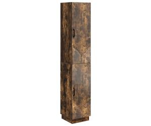 Qnhdfrt Ensemble de Meubles de Salon 2 Pièces en Bois d'Ingénierie Chêne Fumé - Meuble TV Modulable et Armoire Murale Suspendue de Rangement Gain de Place avec Étagères pour Entrée et Bureau