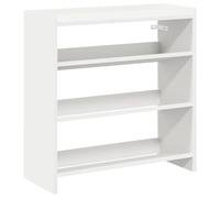 Qnhdfrt Étagère à chaussures, blanche, 60 x 25 x 62 cm, en bois dérivé du bois, peu encombrante, avec espace de rangement, pour couloir, chambre à coucher