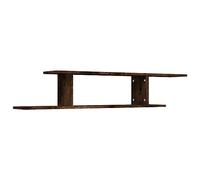 Qnhdfrt Étagère TV Murale Chêne Fumé 125x18x23 cm Meuble Télé Suspendu en Bois d'Ingénierie pour Salon Chambre Bibliothèque DVD Décorations