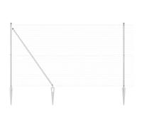 Qnhdfrt Euro Mesh Steel Garden Fence Kit with Posts, Silver, 1.6x10m