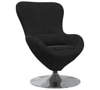 Qnhdfrt Fauteuil en velours noir 63 x 73 x 90 cm, fonction rotative à 360 °, fauteuil de salon moderne pour petits espaces, fauteuil de lecture confortable pour salon et chambre à coucher