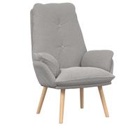 Qnhdfrt Fauteuil Relax Gris Clair 69x74x93 cm en Tissu Sherpa avec Pieds en Bois Massif, Chaise de Salon Moderne et Confortable pour Chambre ou Bureau