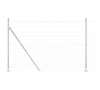 Qnhdfrt Galvanized Steel Garden Fence Kit, 25 x 1.6m