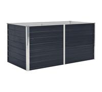 Qnhdfrt Galvanized Steel Raised Garden Bed, 160x80x45 cm, Gray | Large capacity rectangular planter box for outdoor backyard, patio, balcony, and vegetable growing.