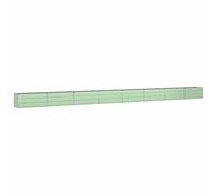 Qnhdfrt Galvanized Steel Rectangular Garden Planter, Pastel Green