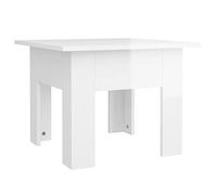 Qnhdfrt Glossy White Engineered Wood Square Coffee Table