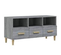 Qnhdfrt Gray Engineered Wood TV Stand with Drawers