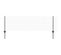 Qnhdfrt Gray PVC-Coated Steel Euro Fence Kit with Posts, 1.6x50m