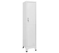Qnhdfrt Gray Steel Metal Locker Cabinet with Hanging Rod & Shelf