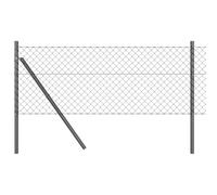 Qnhdfrt Gray Steel & PVC Garden Wire Fence Kit, 82 x 2 ft