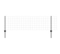 Qnhdfrt Grey PVC Coated Steel Euro Fence Kit with Posts, 1.6x50m