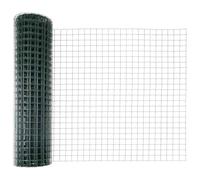 Qnhdfrt Kit de Clôture Euro avec Poteaux, Acier et PVC, Vert