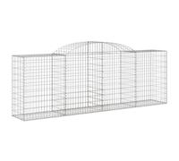 Qnhdfrt Kit de Paniers à Gabions Arqués 300x50x100/120 cm en Fer Galvanisé, Cage Métallique pour Clôture de Jardin et Mur de Soutènement, Filet de 5x10 cm avec Fil de 3,5 mm