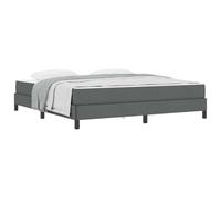 Qnhdfrt Lit à Ressorts avec Matelas 180x200 cm, Tissu Gris Foncé