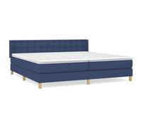 Qnhdfrt Lit à Sommier 180x200 cm avec Matelas et Surmatelas Bleu