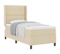Qnhdfrt Lit à sommier tapissier, 90 x 200 cm, lit simple avec matelas à ressorts ensachés, surmatelas et sommier à lattes, tête de lit réglable, lit rembourré moderne pour chambre à coucher, couleur