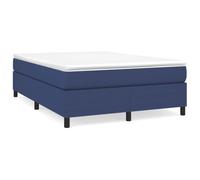 Qnhdfrt Lit Boxspring 140x200 cm avec Matelas et Surmatelas Bleu | Ensemble complet pour chambre adulte combinant structure robuste en tissu bleu, ressorts ensachés et surmatelas moelleux.