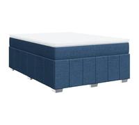 Qnhdfrt Lit Sommier avec Matelas 140x200 cm Ensemble 3 Pièces Bleu | Lit complet 140x200 cm pour chambre à coucher avec ressorts ensachés, surmatelas lavable et pieds en bois massif stables.