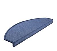 Qnhdfrt Lot de 10 Tapis d'Escalier Demi-Rond 65x24x4 cm - Marchettes d'Escalier Antidérapantes et Isolantes en Polypropylène Tufté - Protection et Décoration Intérieure, Bleu