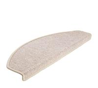 Qnhdfrt Lot de 10 Tapis d'Escalier Demi-Rond 65x24x4cm Taupe - Protège-Marches Antidérapants et Isolants en Polypropylène avec Ruban Adhésif Double Face pour Maison