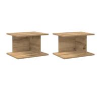 Qnhdfrt Lot de 2 tables de chevet en chêne Artisan - Table d'appoint moderne en bois - Console de chevet compacte pour chambre à coucher et salon - Design rectangulaire - 40 x 30 x 25 cm