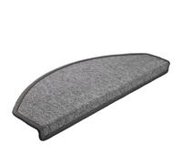 Qnhdfrt Lot de 20 Tapis d'Escalier Antidérapant, Marchettes Demi-Rond 65 x 24 x 4 cm, Protection Capitonnée de Marches avec Ruban Adhésif Double Face, Gris Foncé