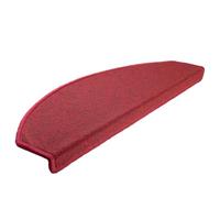 Qnhdfrt Lot de 20 Tapis d'Escalier Rouge 65x24x4 cm | Marchettes d'Escalier Demi-Rondes Antidérapantes en Polypropylène Tufté | Protection et Décoration Intérieure pour Marches de Maison